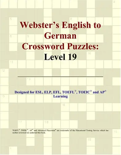 Cover of Webster's English to German Crossword Puzzles