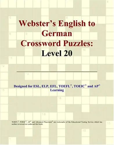 Cover of Webster's English to German Crossword Puzzles