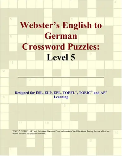Cover of Webster's English to German Crossword Puzzles