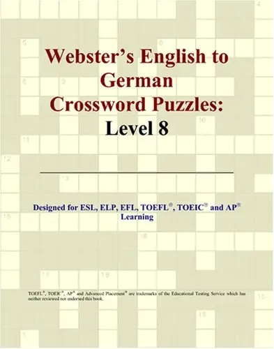 Cover of Webster's English to German Crossword Puzzles