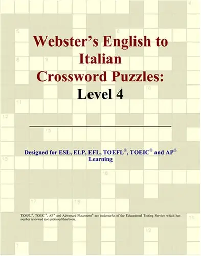 Cover of Webster's English to Italian Crossword Puzzles