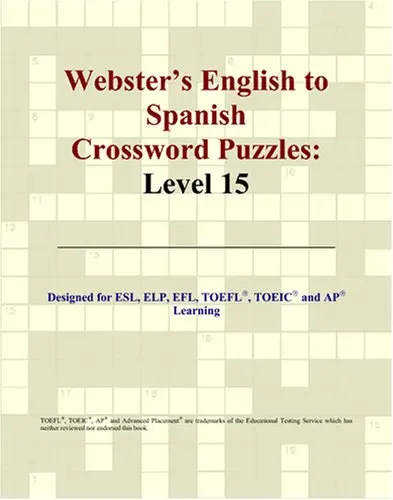 Cover of Webster's English to Spanish Crossword Puzzles