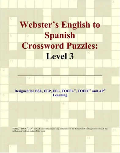 Cover of Webster's English to Spanish Crossword Puzzles