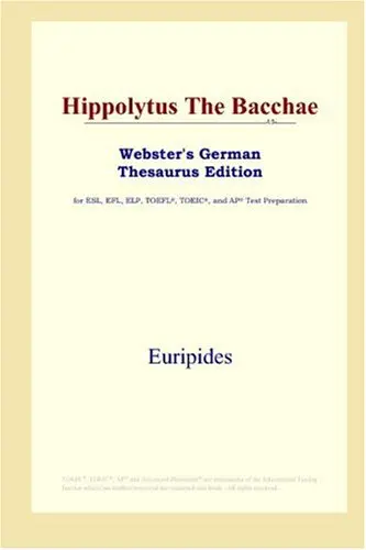Cover of Hippolytus the Bacchae
