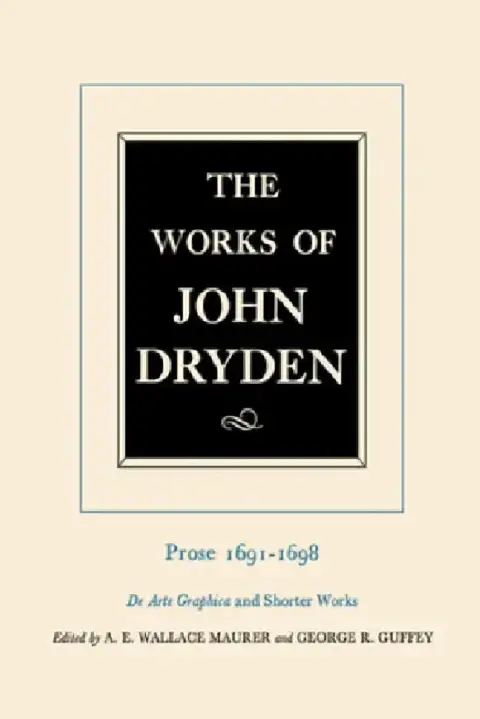 Cover of The Works of John Dryden, Volume XX