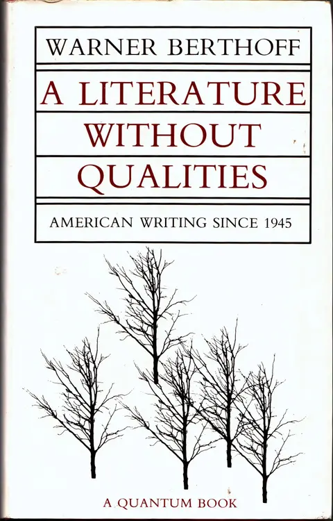 Cover of Literature W/o Quality–s Berthoff