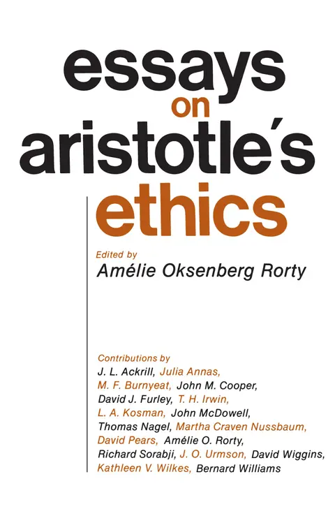 Cover of Essays on Aristotle's Ethics