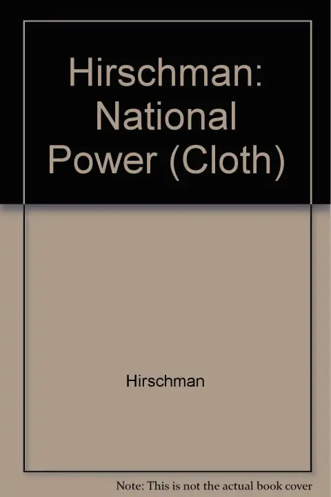 Cover of Hirschman