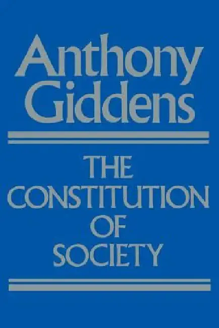 Cover of The Constitution of Society