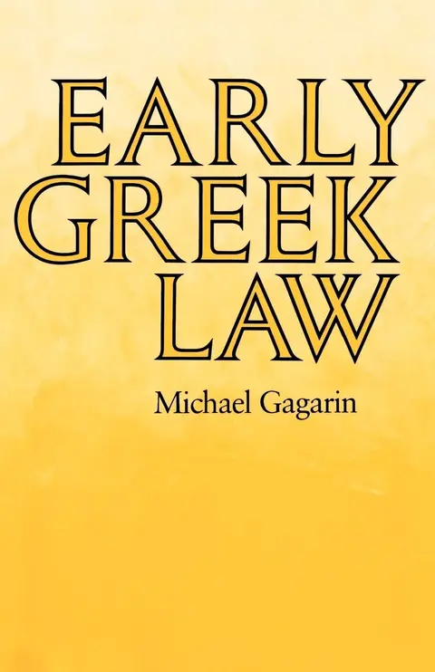 Cover of Early Greek Law