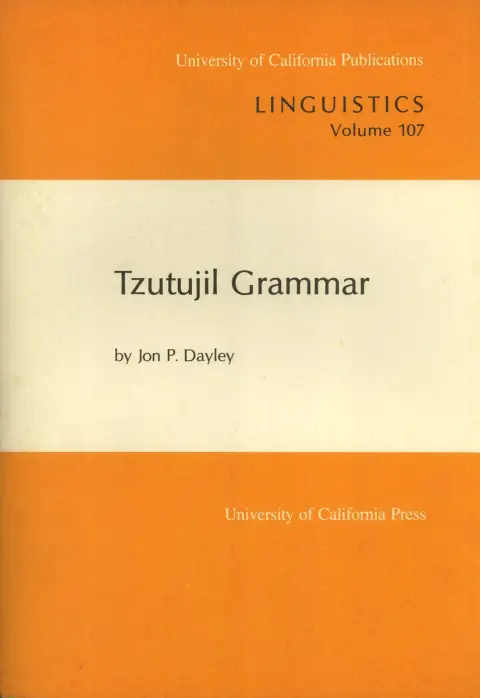 Cover of Tzutujil Grammar