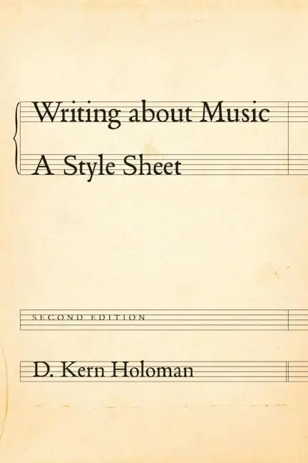 Cover of Writing About Music – Style Sheet 2e