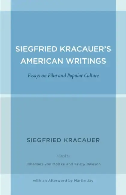 Cover of Siegfried Kracauer's American Writings
