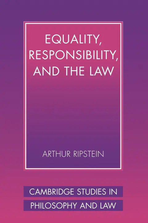Cover of Equality, Responsibility, and the Law