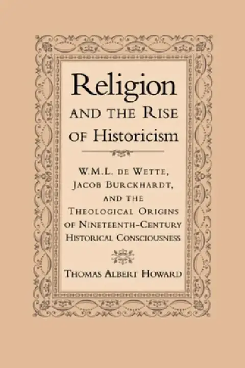 Cover of Religion and the Rise of Historicism