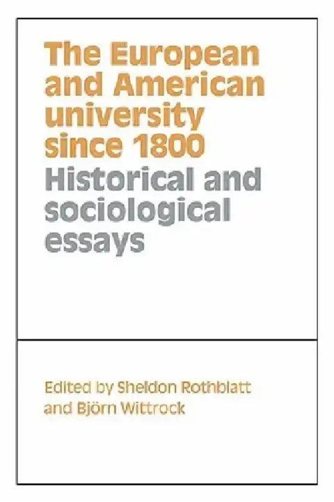 Cover of The European and American University Since 1800