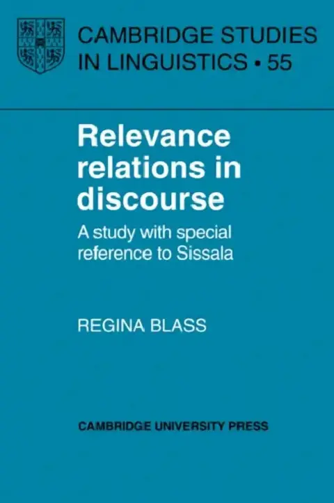 Cover of Relevance Relations in Discourse