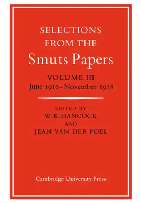 Cover of Selections from the Smuts Papers