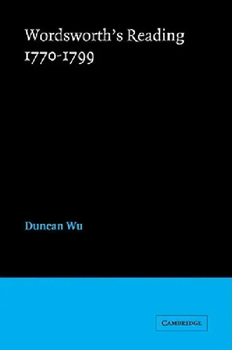 Cover of Wordsworth's Reading 1770 1799