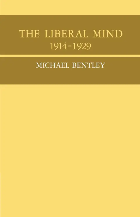 Cover of The Liberal Mind 1914-29