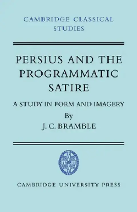Cover of Persius and the Programmatic Satire