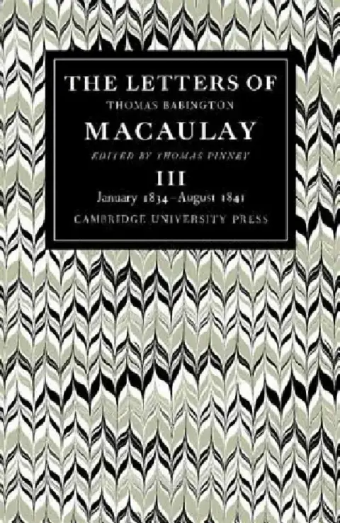 Cover of The Letters of Thomas Babington Macaulay