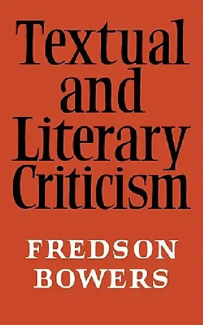 Cover of Textual and Literary Criticism