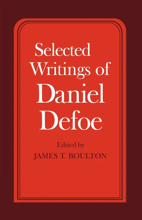 Cover of Selected Writings of Daniel Defoe