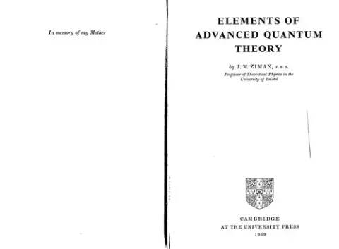 Cover of Elements of Advanced Quantum Theory
