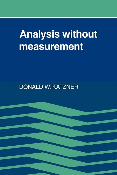 Cover of Analysis Without Measurement