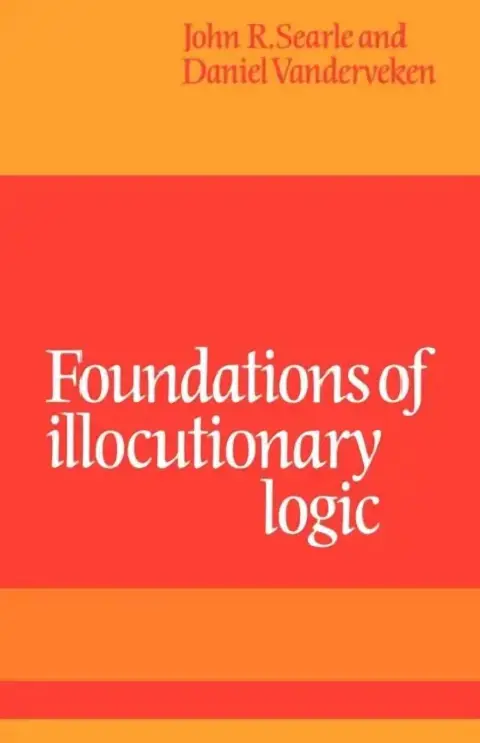 Cover of Foundations of Illocutionary Logic