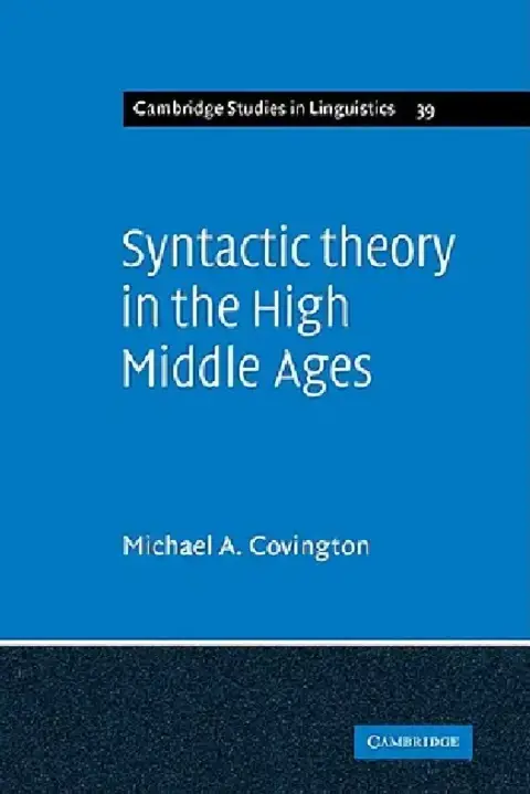 Cover of Syntactic Theory in the High Middle Ages