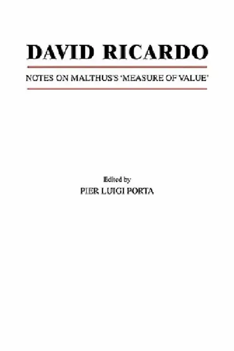 Cover of David Ricardo