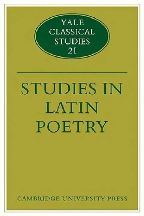 Cover of Studies in Latin Poetry