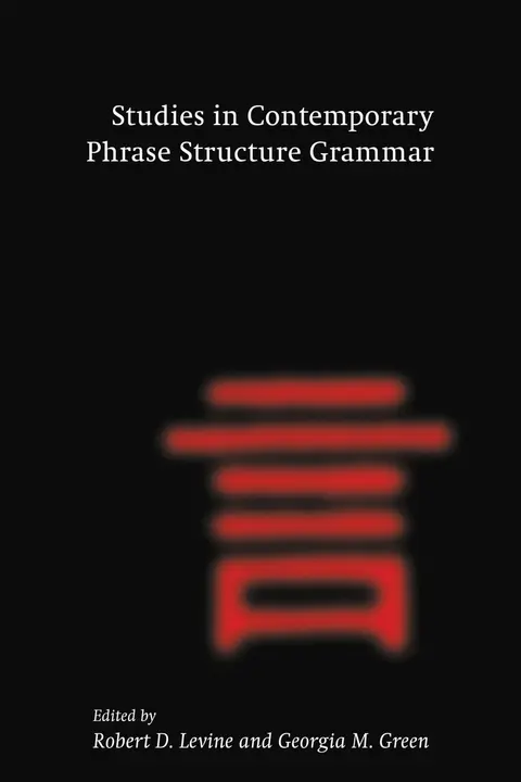 Cover of Studies in Contemporary Phrase Structure Grammar