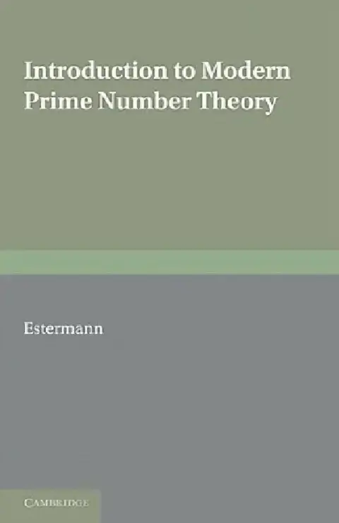 Cover of Introduction to Modern Prime Number Theory