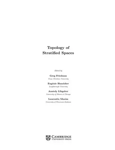 Cover of Topology of Stratified Spaces
