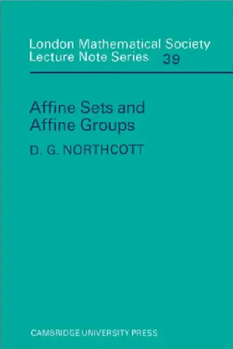 Cover of Affine Sets and Affine Groups