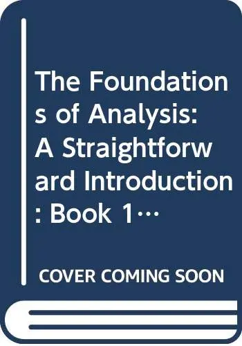 Cover of The Foundations of Analysis