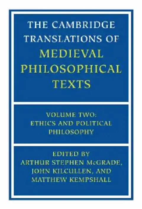 Cover of The Cambridge Translations of Medieval Philosophical Texts