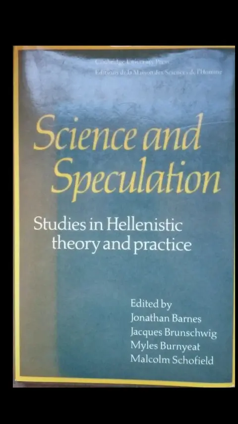 Cover of Science and Speculation