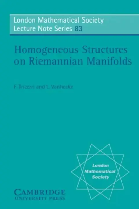 Cover of Homogeneous Structures on Riemannian Manifolds