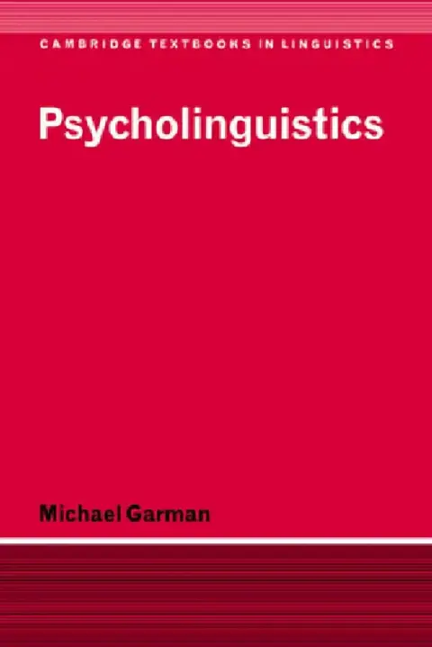 Cover of Psycholinguistics