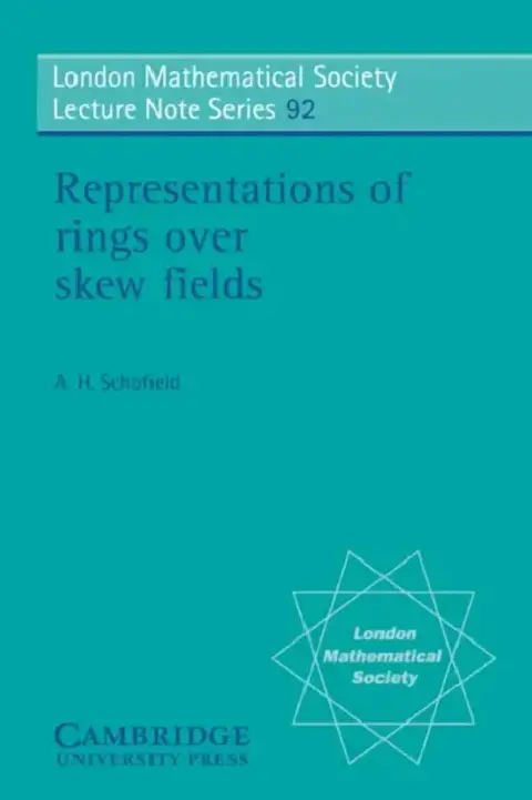 Cover of Representations of Rings Over Skew Fields