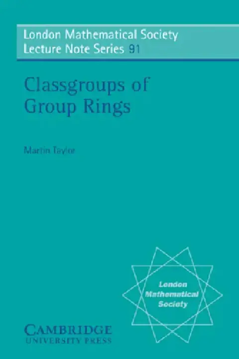 Cover of Classgroups of Group Rings
