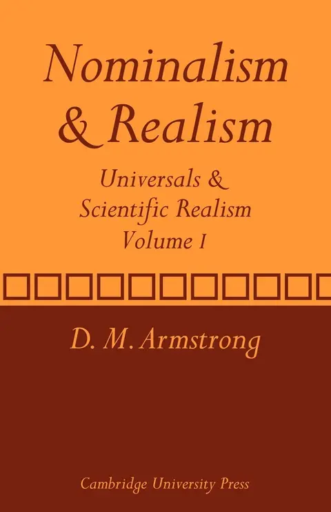 Cover of Nominalism and Realism