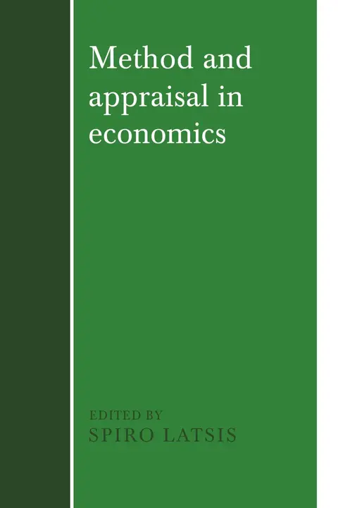 Cover of Method and Appraisal in Economics