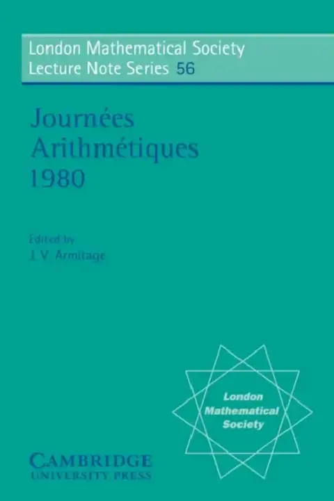 Cover of Journees Arithmetiques 1980