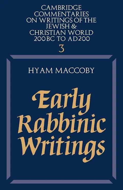 Cover of Early Rabbinic Writings