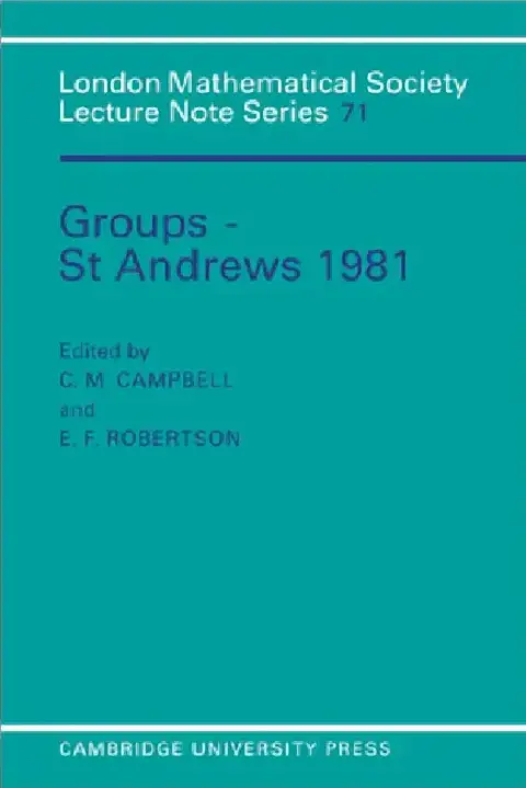 Cover of Groups - St Andrews 1981